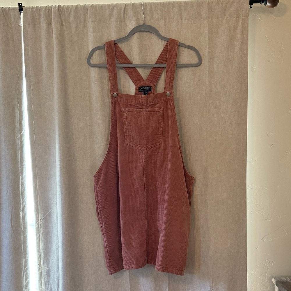 Forever 21 Terracotta Corduroy Overalls